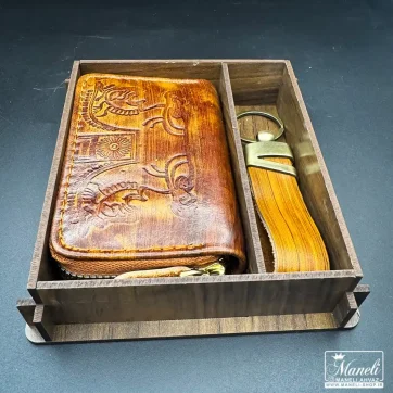 خرید ست جاکارتی و جاکلیدی با حک نماد فروهر