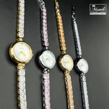 ساعت زنانه نگین باگتی صفحه گرد | رنگبندی