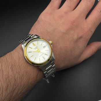 ساعت (کاسیو) casio مردانه دورنگ سیلور و طلایی - Image 3