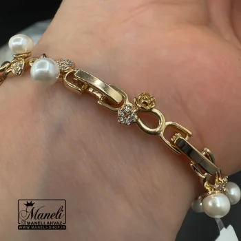 دستبند مرواریدی ژوپینگ مشابه طرح طلا - Image 3