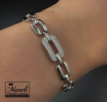 دستبند زنانه هرمس آجری ژوپینگ سیلور رنگ ثابت