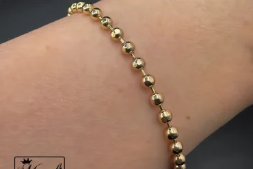 دستبند گوی طلایی ظریف ژوپینگ