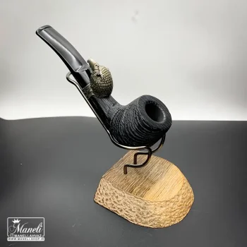 پیپ چوبی کاپیتان بلک مشکی با حلقه زیبای عقاب