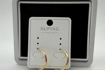 گوشواره حلقه ای طرح دار رنگ ثابت ژوپینگ