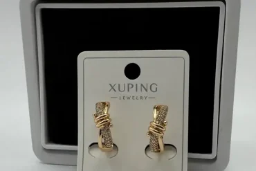 گوشواره نگین دار ژوپینگ رنگ ثابت