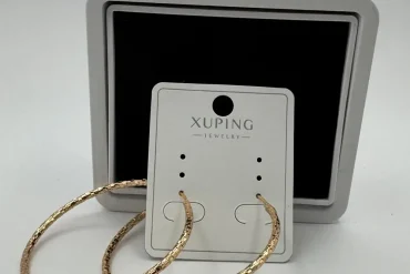 گوشواره حلقه ای طرح دار رنگ ثابت ژوپینگ