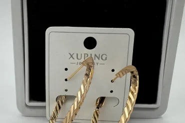 گوشواره حلقه ای طرح دار رنگ ثابت ژوپینگ