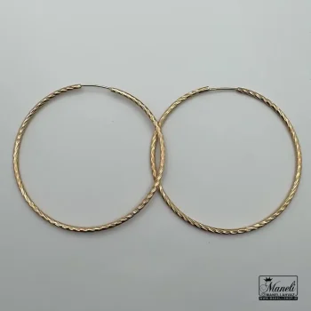 گوشواره حلقه ای طرح دار رنگ ثابت ژوپینگ - Image 4