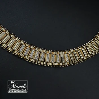 دستبند ژوپینگ مدل جلفایی مشابه طلا رنگ ثابت - تصویر 4