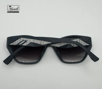 عینک آفتابی uv400  زنانه FENDI با رنگ سبز کله قازی تیره - تصویر 2