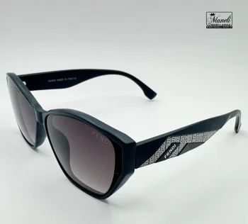 عینک آفتابی uv400  زنانه FENDI با رنگ سبز کله قازی تیره - تصویر 3