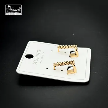 گوشواره ژوپینگ ظریف طرح طلا | ضدحساسیت - Image 2