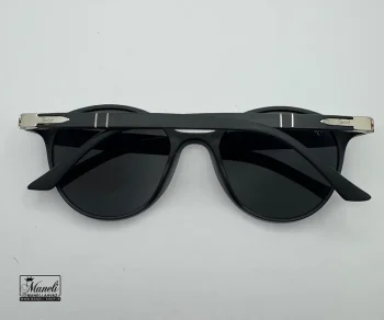 عینک آفتابی  UV400 مدل گرد مشکی - تصویر 6