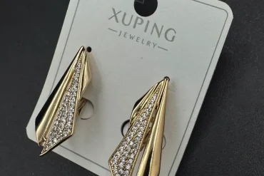 گوشواره ژوپینگ نگین دار مخراج شده