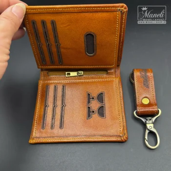ست کیف و جاسوئیچی چرم برند میلیون - Image 7