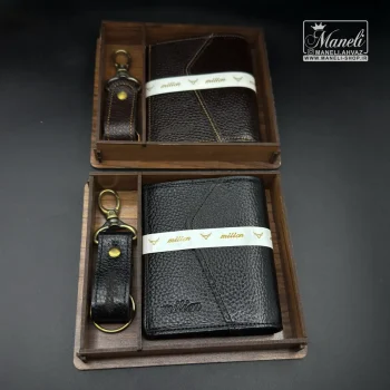 کیف پول و جاسوئیچی چرم طبیعی