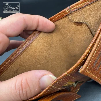 ست کیف و جاسوئیچی چرم طبیعی طرح دار - Image 8