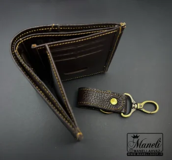 کیف پول و جاسوئیچی چرم طبیعی - Image 11