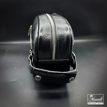 ست کیف شوزبگ و جاکارتی و جاکلیدی چرم طبیعی | مشکی - Image 7