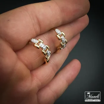 گوشواره ژوپینگ آجری نگین دار | ضدحساسیت - Image 4