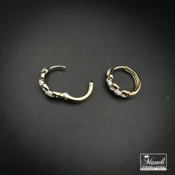 گوشواره ژوپینگ آجری نگین دار | ضدحساسیت - Image 3