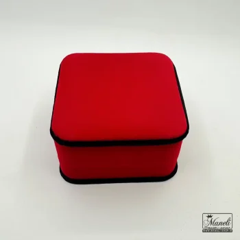 جعبه جواهراتی انگشتری و نیم ست مخملی - Image 2