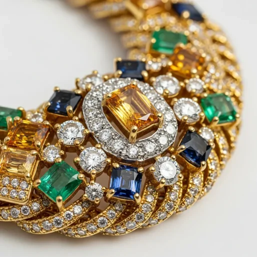 Close up of high quality Xuping jewelry details and stones
