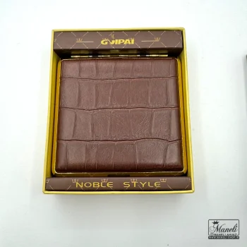 جعبه سیگار چرم قهوه ای طرح کروکودیلی