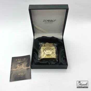 فندک بنزینی طلایی اسپینری zorro - Image 8