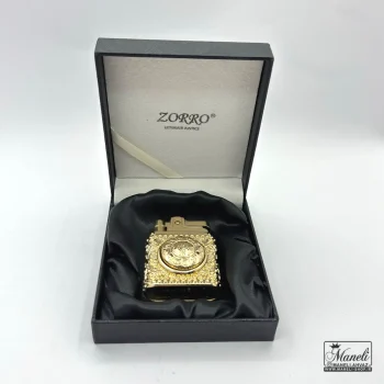 فندک بنزینی طلایی اسپینری zorro - Image 7