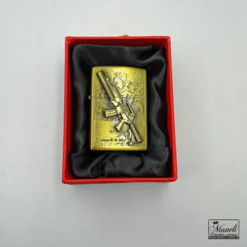 فندک بنزینی مشکی KANTAI طرح گان - Image 5