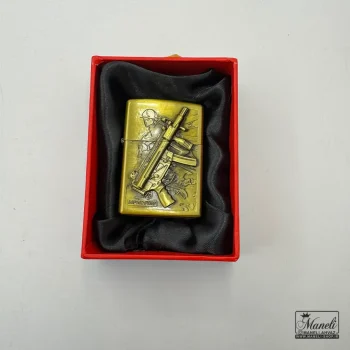 فندک بنزینی مشکی KANTAI طرح گان - Image 4