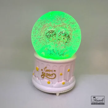 گوی پمپی عاشقانه دختر و پسر صورتی - Image 4