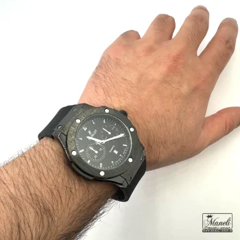 ست ساعت هابلوت HUBLOT مشکی بند رابر - تصویر 3