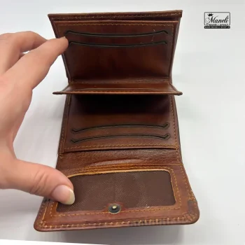 کیف پول دلاری ساده قهوه ای FENDI - Image 6