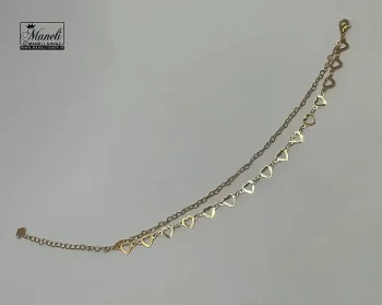 پابند طرح قلبی طلایی دولاین - Image 4