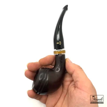 پیپ چوبی قهوه ای تیره با آتشگاه طرح دار کاپیتان بلک - Image 2