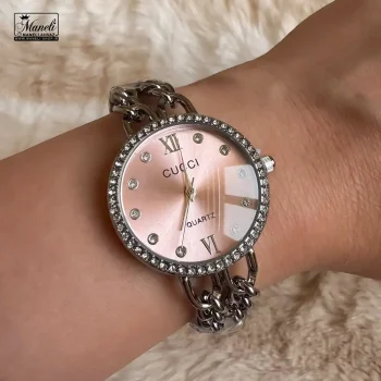 ساعت زنانه نقره ای GUCCI با بند کارتیر - Image 6
