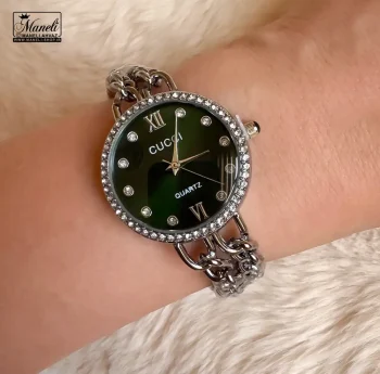 ساعت زنانه نقره ای GUCCI با بند کارتیر - Image 7
