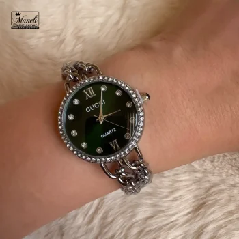 ساعت زنانه نقره ای GUCCI با بند کارتیر - Image 8