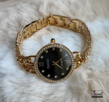 ساعت زنانه طلایی GUCCI با بند کارتیر - Image 7
