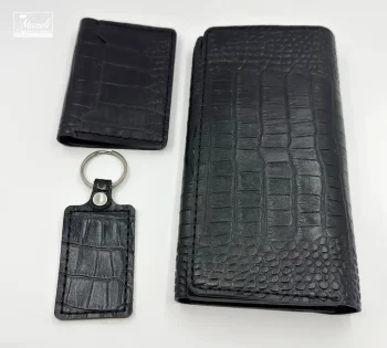 ست جاکارتی و کیف بلند و جاسویچی مشکی - Image 5