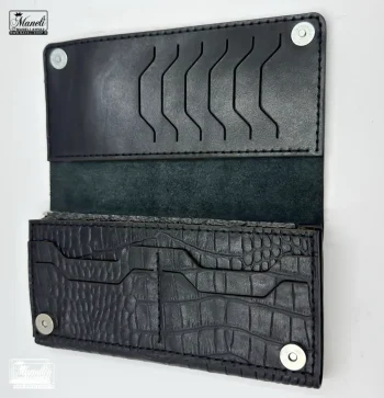 ست جاکارتی و کیف بلند و جاسویچی مشکی - Image 7