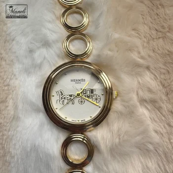 ساعت زنانه برند HERMES در دو رنگ با طرح اسب و کالسکه - Image 10