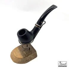 پیپ چوبی مشکی با حلقه طرح چوب استیل کاپیتان بلک