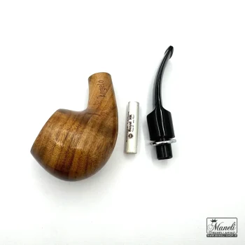 پیپ چوبی آنجلو (Angelo) حلقه نقره ای | رنگ قهوه ای روشن - Image 4