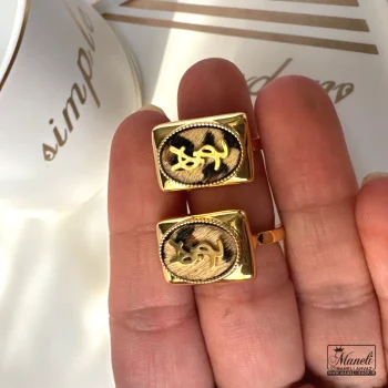 گوشواره میخی پلنگی برند ysl برند سنت لوران - Image 5