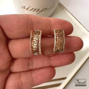 گوشواره ژوپینگ ورساچه نگین دار ضد حساسیت - Image 6
