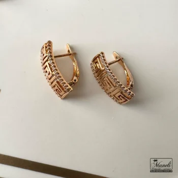 گوشواره ژوپینگ ورساچه نگین دار ضد حساسیت - Image 7