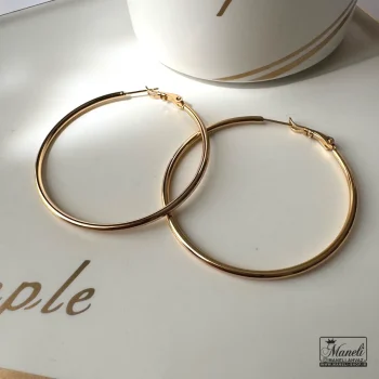 گوشواره طلایی ژوپینگ حلقه ای  ضدحساسیت - Image 4